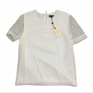 NWT rag & bone 100% silk inner liner white oda top